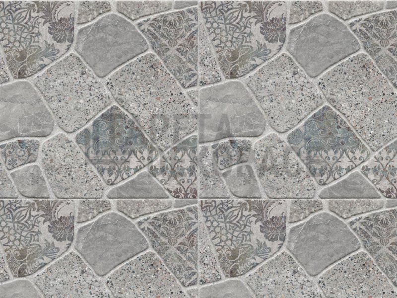 Samolepicí fólie vintage dlaždice, 67,5 cm x 2 m, kamenná dlažba 14137 / kusová dekrativní samolepící tapeta Venilia / Gekkofix