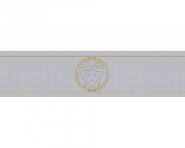 Luxusní vliesová bordura tapeta 93522-5 zlatá stříbrná / Bordury tapety na zeď 935225 Versace 3 (0,13 x 10,05 m) A.S.Création