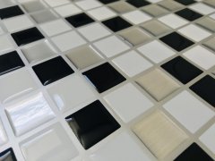 3D samolepící mozaika černo-bílá