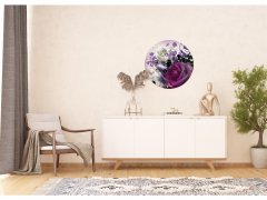 Samolepicí fototapeta Květinová koláž 70x70 cm CR3221 Flower Collage / kruhové samolepicí vliesové dekorace La Form (ø 70 cm) AG Design
