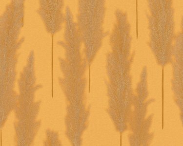 Vliesová tapeta přírodní vzor, pampová tráva, Pampas Grass, žlutá, zlatá, metalická 386313 / Tapety na zeď 38631-3 Hygge 2 (0,53 x 10,05 m) A.S.Création