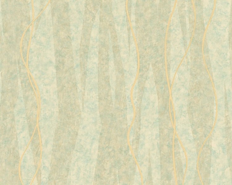 Vliesová tapeta AS ROVI 32999-4 zelené vlnky / Tapety na zeď 329994 Siena (0,53 x 10,05 m) A.S.Création