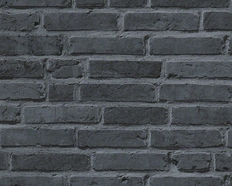 Vliesová tapeta černo-šedá cihla na zeď Wood´n Stone 2 94283-3 / Vliesové tapety šedo-černé cihly 942833 A.S.Création (0,53 x 10,05 m)