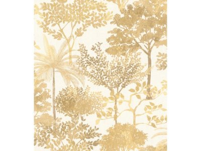 Vliesová tapeta listnaté stromy - béžová, žlutá 867336 / Tapety na zeď Symphony (0,53 x 10,05 m) Rasch