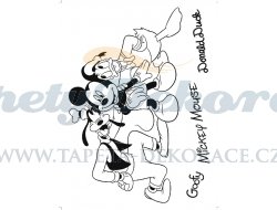Samolepicí dekorace Mickey mouse velour AGF00877 (65 x 85 cm) AG Design