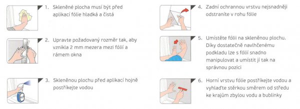 Lepení statické fólie