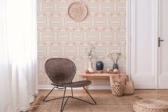 Vliesová tapeta retro, geometrická - růžová 395365 / Tapety na zeď 39536-5 Retro Chic (0,53 x 10,05 m) A.S.Création