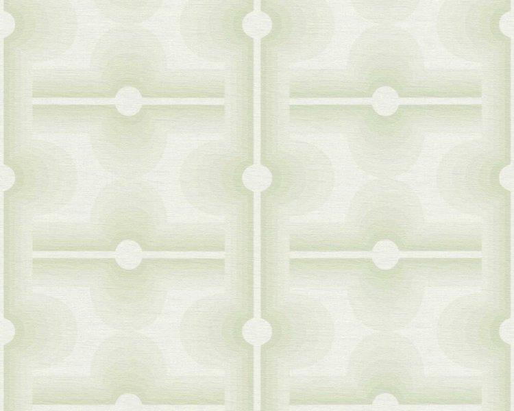 Vliesová tapeta retro, geometrická - zelená, šedá 395331 / Tapety na zeď 39533-1 Retro Chic (0,53 x 10,05 m) A.S.Création