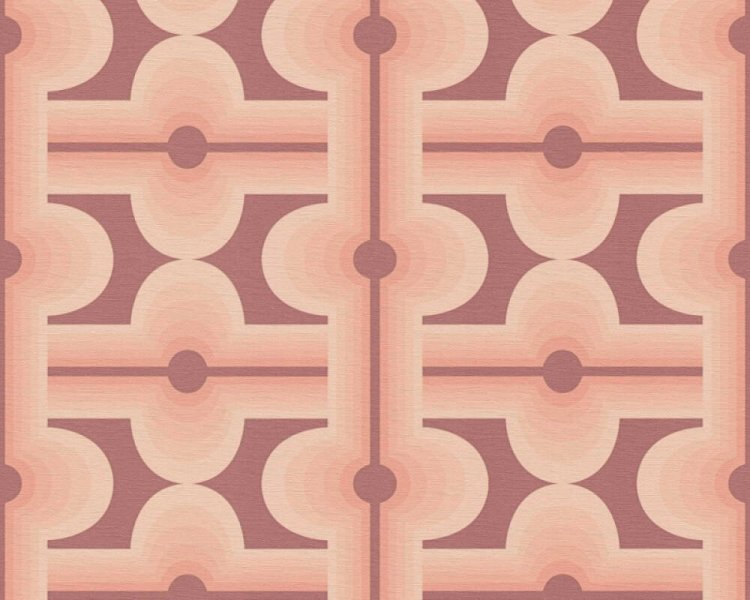 Vliesová tapeta retro, geometrická - červená, růžová 395332 / Tapety na zeď 39533-2 Retro Chic (0,53 x 10,05 m) A.S.Création