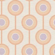 Vliesová tapeta retro, geometrická - fialová, oranžová 395375 / Tapety na zeď 39537-5 retro Chic (0,53 x 10,05 m) A.S.Création
