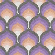 Vliesová tapeta retro, geometrická - fialová, černá, oranžová 395382 / Tapety na zeď 39538-2 retro Chic (0,53 x 10,05 m) A.S.Création