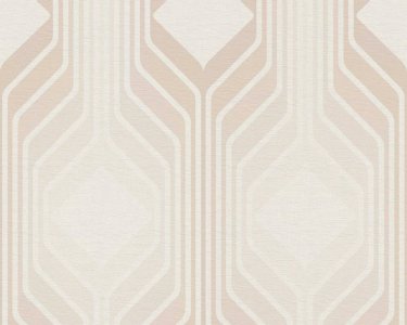 Vliesová tapeta retro, geometrická - béžová, krémová 395324 / Tapety na zeď 39532-4 retro Chic (0,53 x 10,05 m) A.S.Création