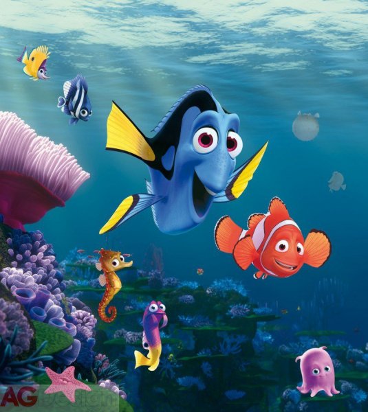 Vliesová fototapeta Nemo a Dory FTDNXL-5132 / Dětské fototapety na zeď Disney (180 x 202 cm) AG Design