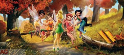 Fototapeta dětská Víly v lese FTDNH-5307 / Fototapety dětské Disney Fairies in Forest (202 x 90 cm) AG Design