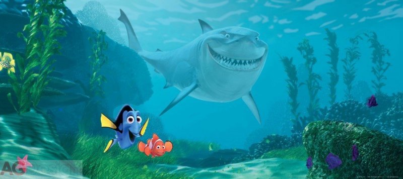 Vliesová panoramatická fototapeta Hledá se Nemo FTDNH-5314 / Dětské obrazové tapety na zeď  Disney Nemo (202 x 90 cm) AG Design