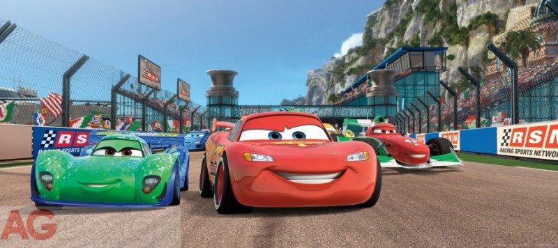 Vliesová dětská fototapeta Auta FTDNH-5339 / Obrazové fototapety na zeď pro děti na zeď Disney Cars (202 x 90 cm) AG Design