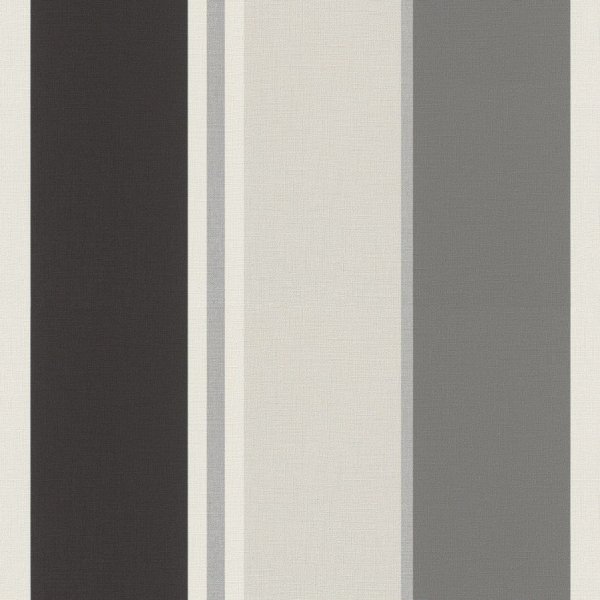 Vliesová tapeta 539035 černé, šedé, stříbrné pruhy / Tapety na zeď Club Botanique (0,53 x 10,05 m) Rasch