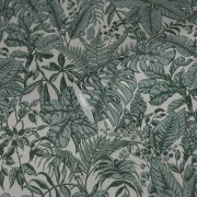 Vliesová tapeta na zeď zelená, bílá, šedá, květiny, listy, květinový vzor. Moderní vliesová tapeta z kolekce Daniel Hechter 6