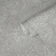 Vliesová tapeta na zeď šedá, bílá, květiny, listy, květinový vzor. Moderní vliesová tapeta z kolekce Daniel Hechter 6