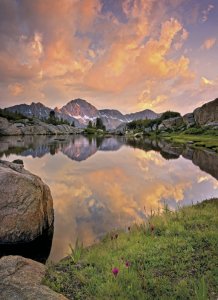 Fototapeta 4-dílná Alpy / Fototapety (184 x 254cm) na zeď Komar Alpenglühen 4-734