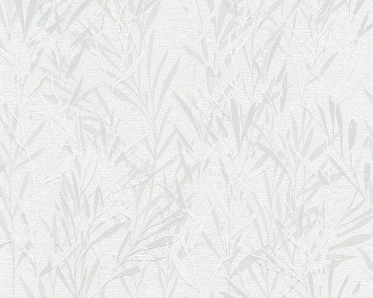 Vliesová tapeta 36712-1 bílé, šedé listy / Vliesové tapety na zeď 367121 Flavour (0,53 x 10,05 m) A.S.Création