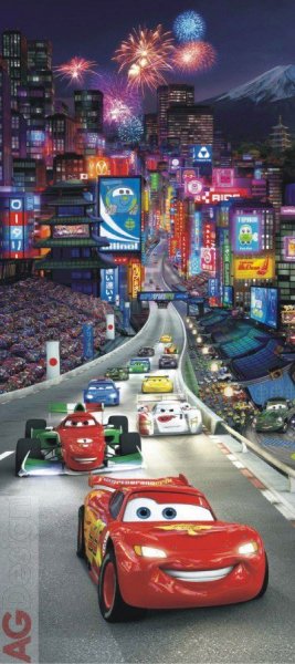 Fototapeta Cars start závodu FTDNV-5427 / Fototapety pro děti Disney (90 x 202 cm) AG Design