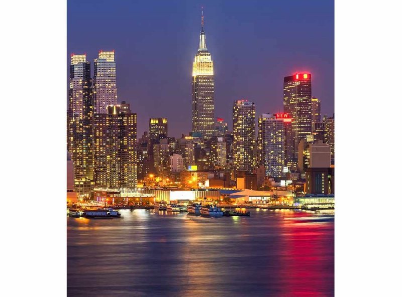 Vliesová fototapeta Manhattan v noci 225 x 250 cm + lepidlo zdarma / MS-3-0003 vliesové fototapety na zeď DIMEX
