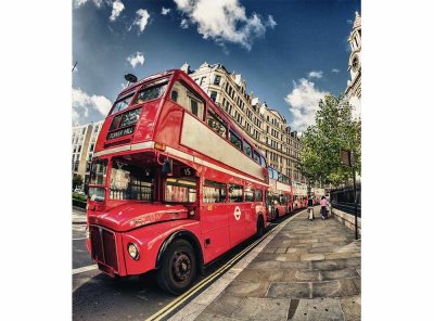 Vliesová fototapeta Londýnský autobus 225 x 250 cm + lepidlo zdarma / MS-3-0017 vliesové fototapety na zeď DIMEX