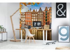 Obrazová tapeta Domy v Amsterdamu - vliesová fototapeta DIMEX LINE