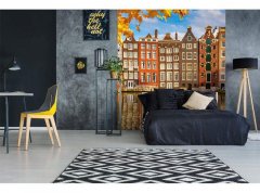 Obrazová tapeta Domy v Amsterdamu - vliesová fototapeta DIMEX LINE