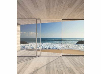 Vliesová fototapeta Okno na pláž 225 x 250 cm + lepidlo zdarma / MS-3-0042 vliesové fototapety na zeď DIMEX