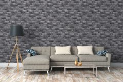 Vliesová tapeta vzor cihly v kombinaci černé a šedé barvy - vliesová tapeta na zeď od A.S.Création