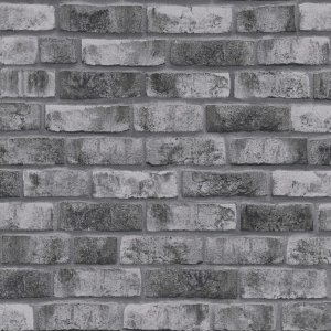 Vliesová tapeta cihly, černá, šedá, 388124 / Tapety na zeď 38812-4 Bricks & Stones (0,53 x 10,05 m) A.S.Création