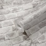 Vliesová tapeta vzor cihly v kombinaci bílé a šedé barvy - vliesová tapeta na zeď od A.S.Création