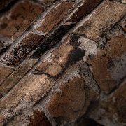 Vliesová tapeta vzor přírodního kamene nebo cihové stěny v kombinaci hnědé a šedé barvy - vliesová tapeta na zeď od A.S.Création
