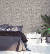 Vliesová tapeta vzor přírodního kamene, resp. kamenné stěny v kombinaci béžové a šedé barvy - vliesová tapeta na zeď od A.S.Création