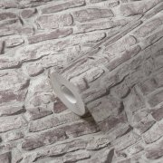 Vliesová tapeta vzor přírodního kamene, resp. kamenné stěny v šedé barvě - vliesová tapeta na zeď od A.S.Création
