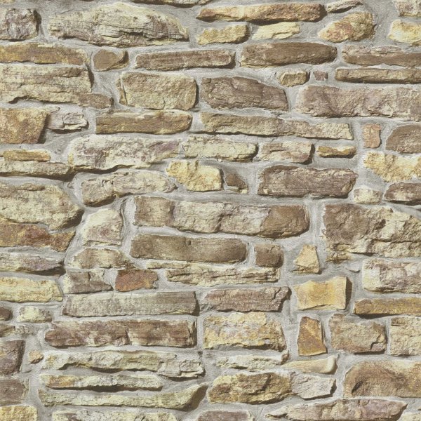 Vliesová tapeta přírodní kámen, kamenná stěna, hnědá, béžová, 388151 / Tapety na zeď 38815-1 Bricks & Stones (0,53 x 10,05 m) A.S.Création