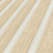 Vliesová tapeta s motivem dřevěných lamel v kombinaci béžové, krémové a bílé barvy, jemně strukturovaný matný povrch - kolekce ELEMENTS II od A.S.Création