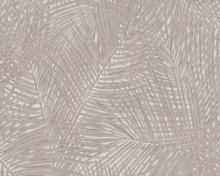 Vliesová tapeta 373712 béžovo-hnědé palmové listy / Vliesové tapety na zeď 37371-2 Sumatra (0,53 x 10,05 m) A.S.Création