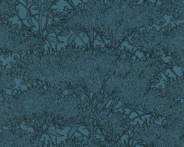 Vliesová tapeta 36972-6 modrá, černá, stromy / Vliesové tapety na zeď 369726 Absolutely Chic (0,53 x 10,05 m) A.S.Création
