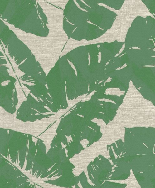 Vliesová tapeta 805222 zelená, palmové listy / Tapety na zeď Hotspot (0,53 x 10,05 m) Rasch