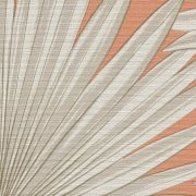 Vliesová tapeta oranžová, krémová, palmové listy 390903 / Tapety na zeď 39090-3 Antigua (0,53 x 10,05 m) A.S.Création