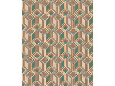 Vliesová tapeta béžová, oranžová, tyrkysová - geometrická, retro 746525 / Tapety na zeď Indian style (0,53 x 10,05 m) Rasch