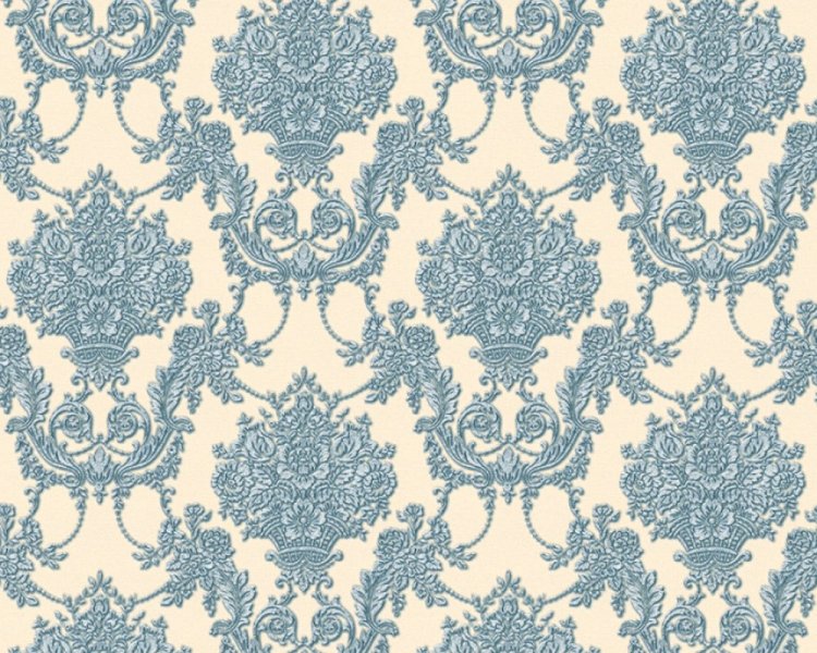 Vliesová tapeta 34492-6 zámecká modrá / Tapety na zeď 344926 Chateau 5 (0,53 x 10,05 m) A.S.Création