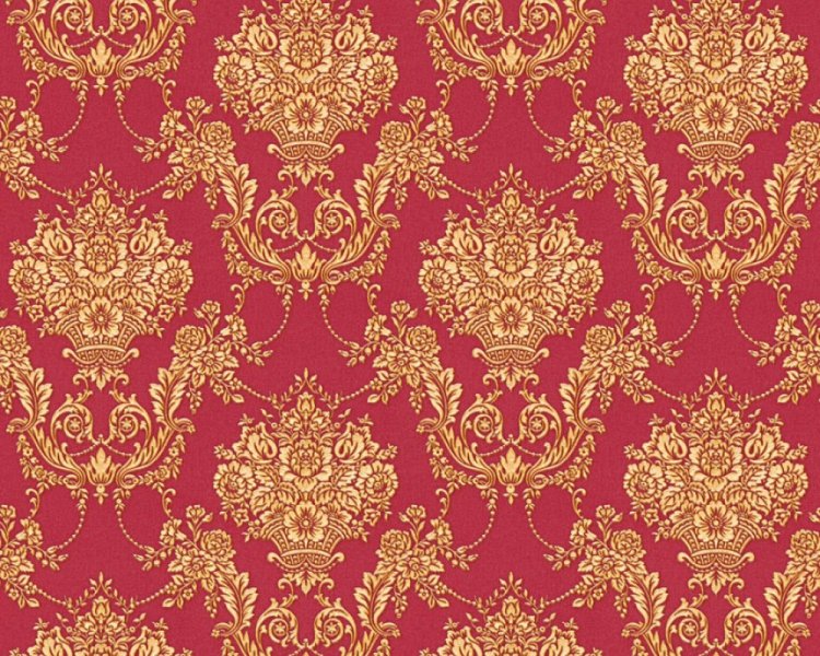 Vliesová tapeta 34492-2 zámecká červená zlatá / Tapety na zeď 344922 Chateau 5 (0,53 x 10,05 m) A.S.Création