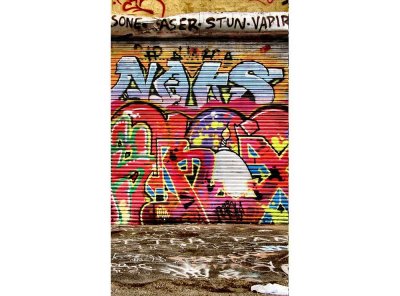 Vliesová fototapeta Ulice s graffiti 150 x 250 cm + lepidlo zdarma / MS-2-0321 vliesové fototapety na zeď DIMEX