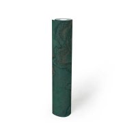 Vliesová tapeta imitující mramor, kombinace barev zelená, petrolejová, zlatá s metalickými prvky - kolekce Stories of Life - německý výrobce A.S.Création
