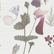 Květovaná vliesová tapeta ve venkovském stylu, matná s jemnou texturou, kombinace šedé, zelené, červené a bílé barvy - kolekce PintWalls II - německý výrobce A.S.Création
