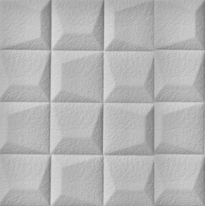 Samolepicí 3D dekorace imitace šedé kůže, kostky, rozměr 34 cm x  34 cm x 4-7 mm / obklad na stěnu LEA601